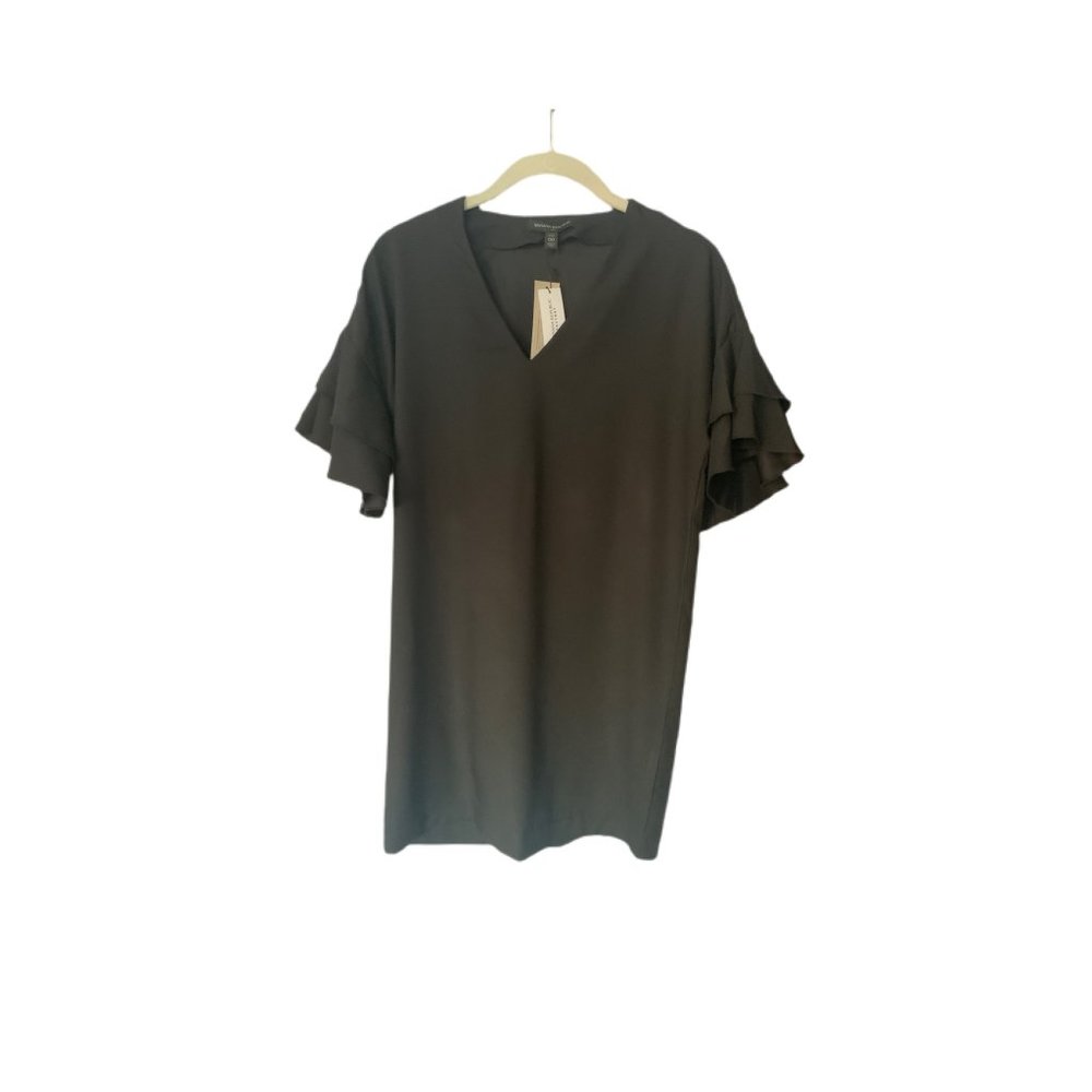 Banana Republic Black Mini Straight Cut Dress